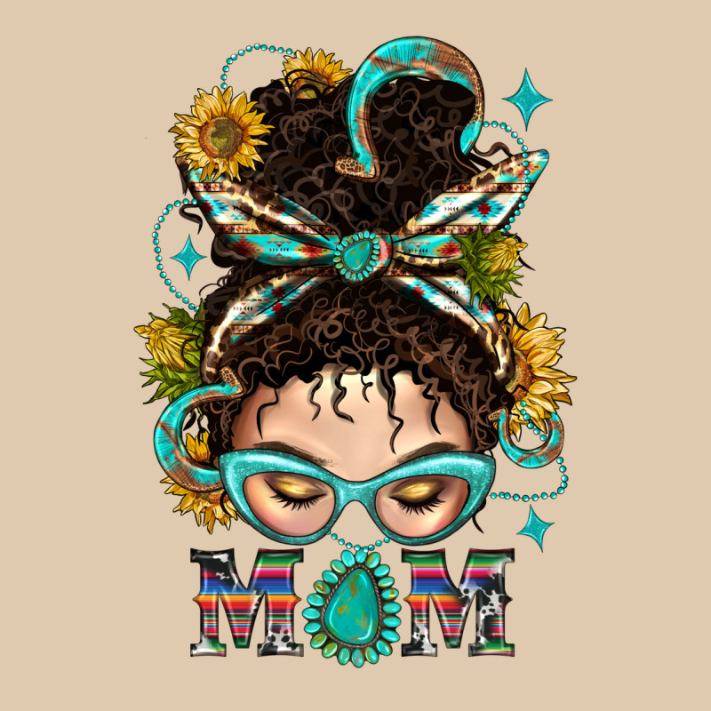 Western Messy Bun Mom With Sunflower Heavyweight Sweatshirt by BundleAndBundleShop | Teevron