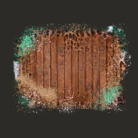 Wood Glitter Leopard Pattern Frame Heavy Core Tee | Teevron