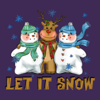 Let It Snow Reindeer Snowman Premium Hoodie | Teevron