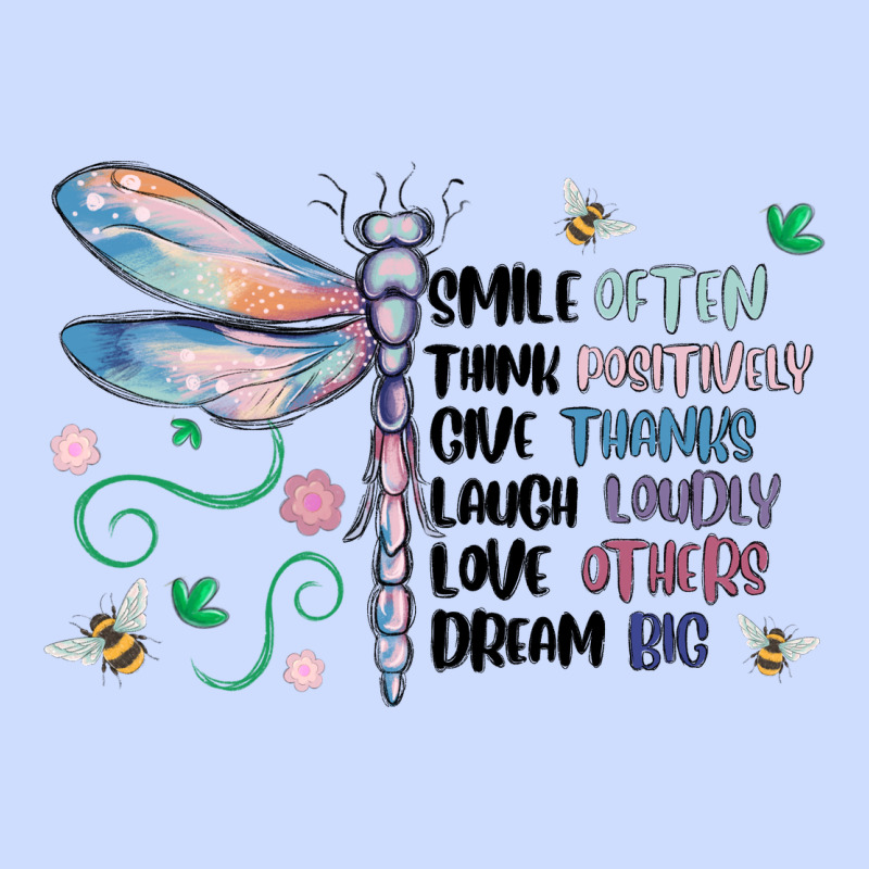 Dragonfly Smile Tink Give Laugh Love Dream Urban Heavy Tee by MaliasSmallBusiness | Teevron