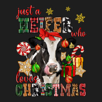 Just A Heifer Who Loves Christmas Cow Heavyweight Hoodie | Teevron
