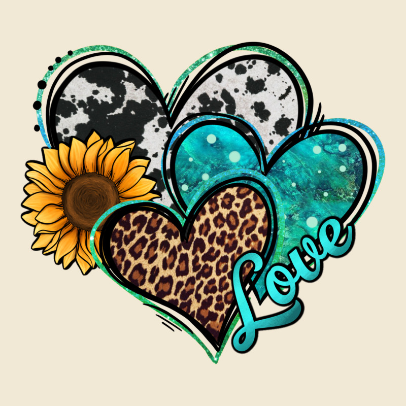 Turquoise Sunflower Hearts Premium Tee by Jasminsmagicworld | Teevron
