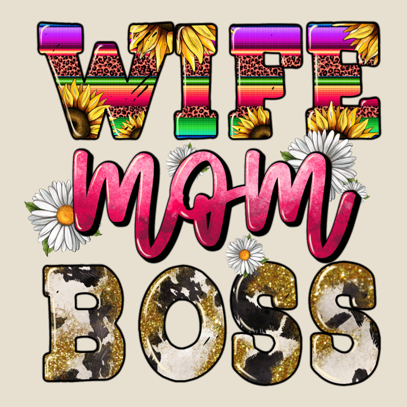 Wife Mom Boss Daisy Urban Heavy Tee by NancyCooperArtShop | Teevron