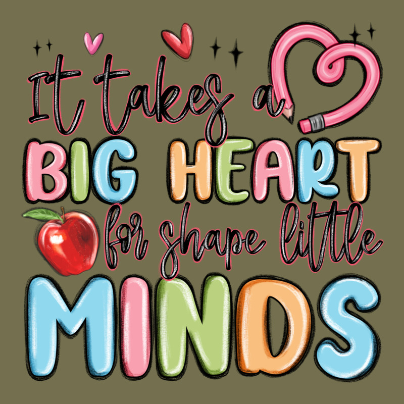 It Takes A Big Heart For Shape Little Minds Vintage Hoodie by MaliasSmallBusiness | Teevron