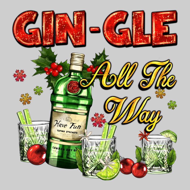 Gin`gle All The Way With Bottle And Cocktails Premium Tee by AdoDesignShop | Teevron