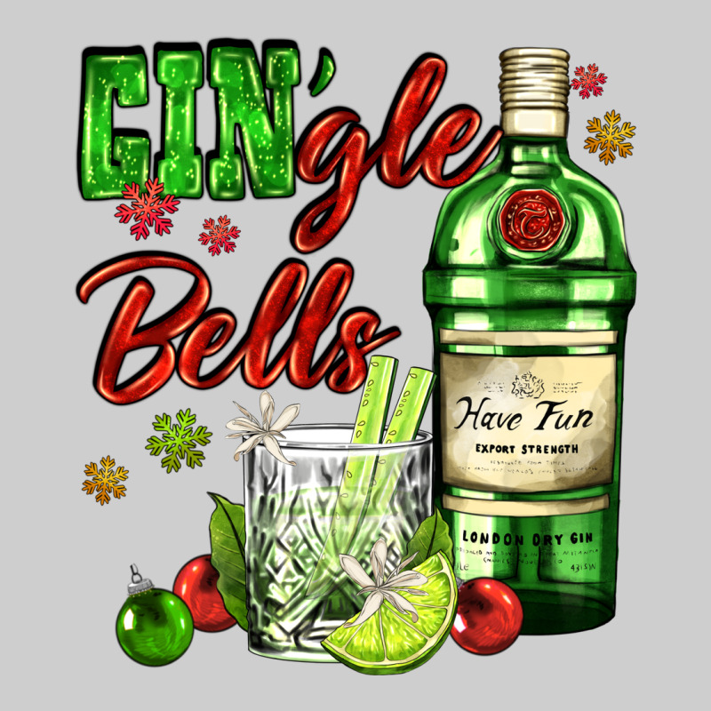 Gin`gle Bells With Bottle And Cocktail Premium Tee by AdoDesignShop | Teevron