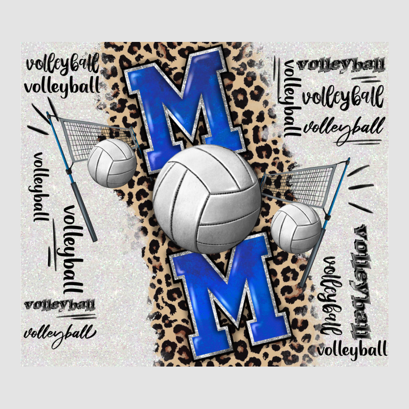 Volleyball Mom Blue Mother's Day Premium Sweatshirt by CowGirlArtShop | Teevron