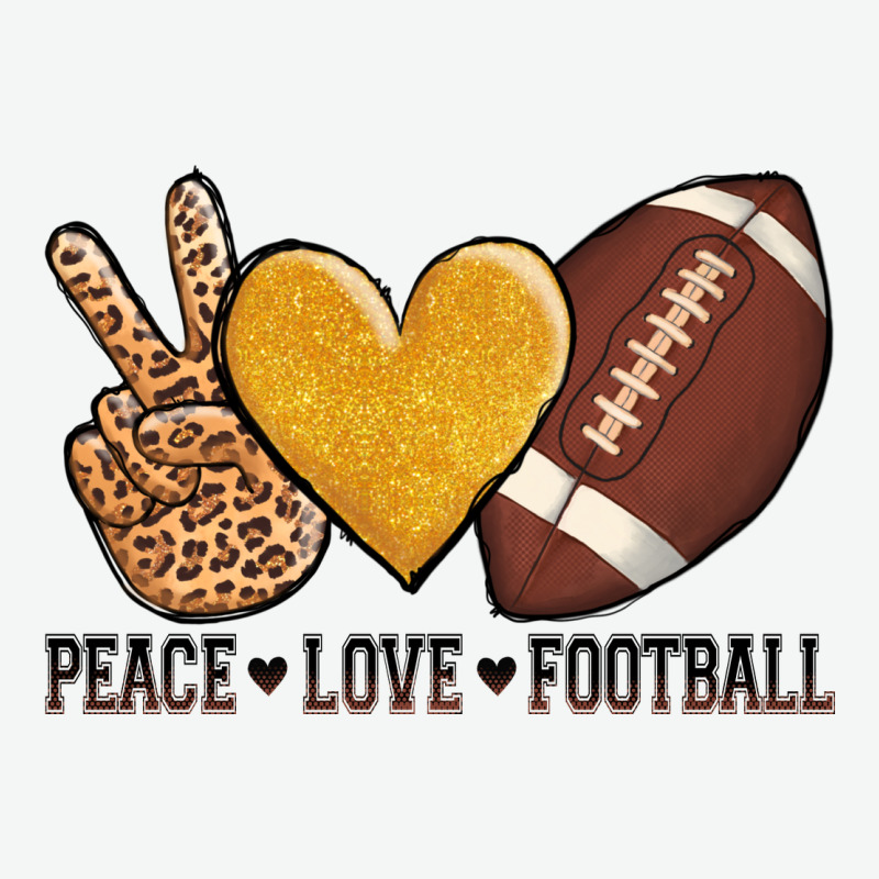 Peace Love Football Urban Heavy Tee by AdoDesignShop | Teevron