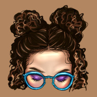 Messy Bun Mom And Glitter Glasses Long Sleeve Tee | Teevron