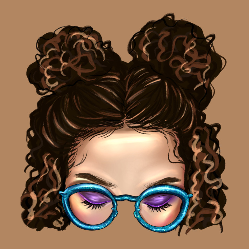 Messy Bun Mom And Glitter Glasses Long Sleeve Tee by BundleAndBundleShop | Teevron