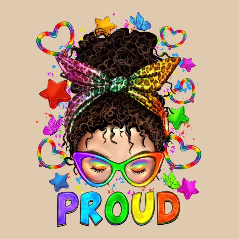 Lgbtq+ Messy Bun With Colorful Stars Heavyweight Sweatshirt by BundleAndBundleShop | Teevron