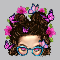 Messy Bun Mom With Butterfly Long Sleeve Tee | Teevron