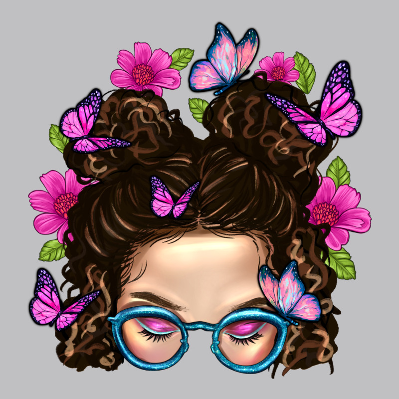 Messy Bun Mom With Butterfly Long Sleeve Tee by BundleAndBundleShop | Teevron