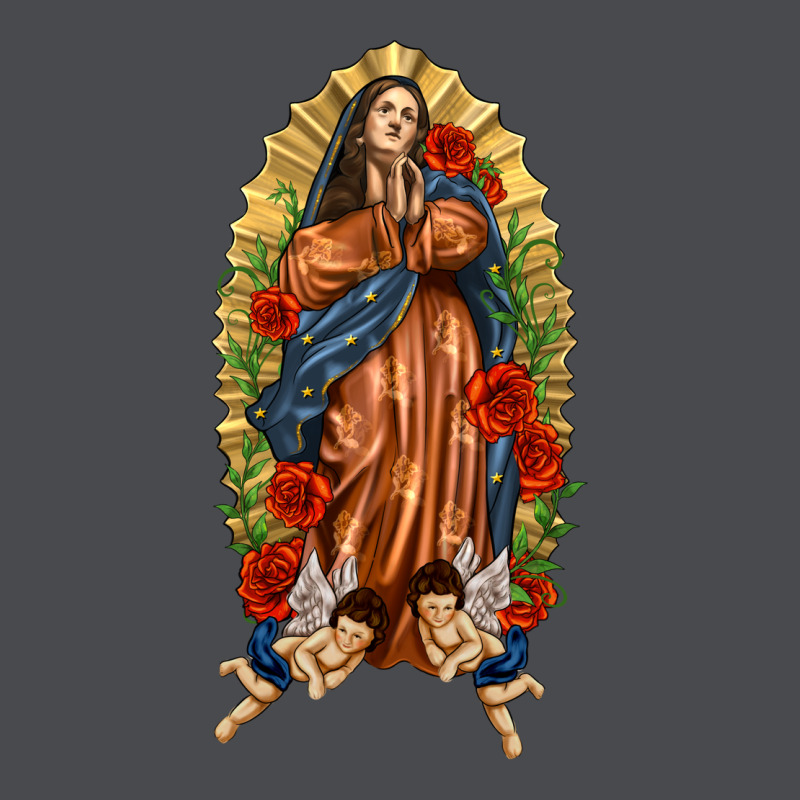 Lady Of Guadalupe With Roses Zipper Hoodie by texasbilliewilder | Teevron