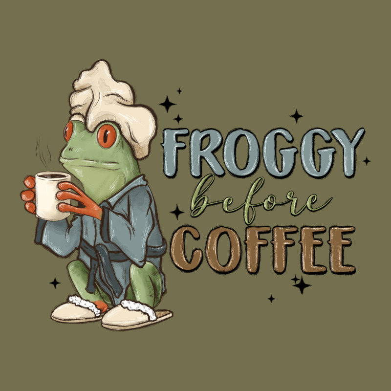 Froggy Before Coffee Vintage Hoodie by MaliasSmallBusiness | Teevron
