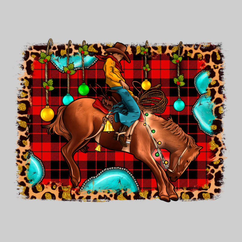 Christmas Rodeo Cowboy Premium Tee by JahusDesignShop | Teevron