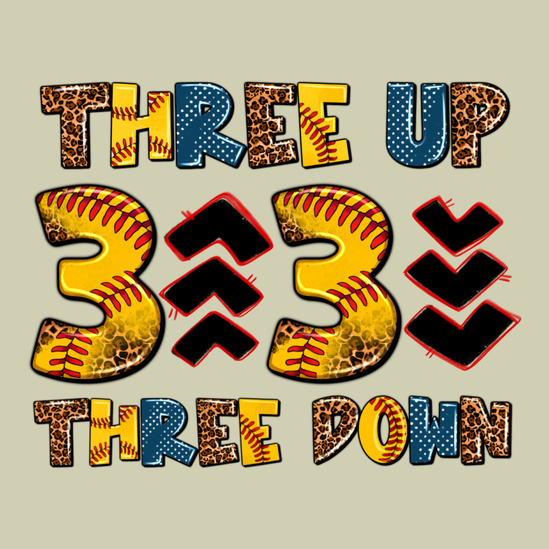 Three Up Three Down Softball Heavy Core Tee by AdoDesignShop | Teevron