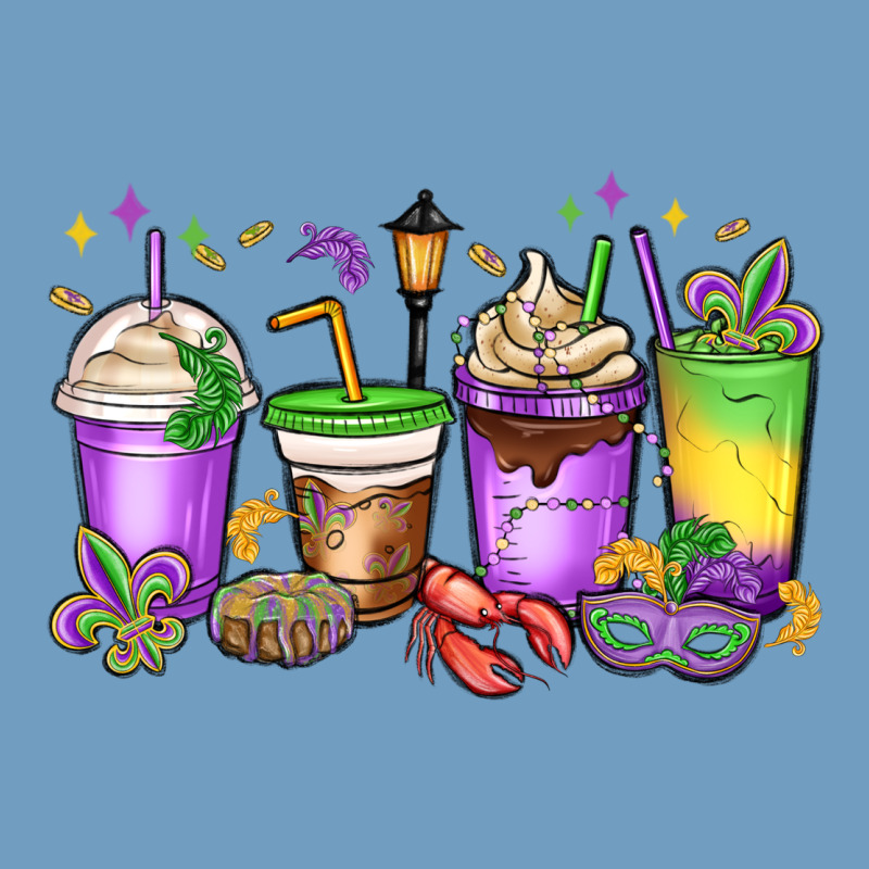 Mardi Gras Coffee Cups Urban Heavy Tee by MaliasSmallBusiness | Teevron