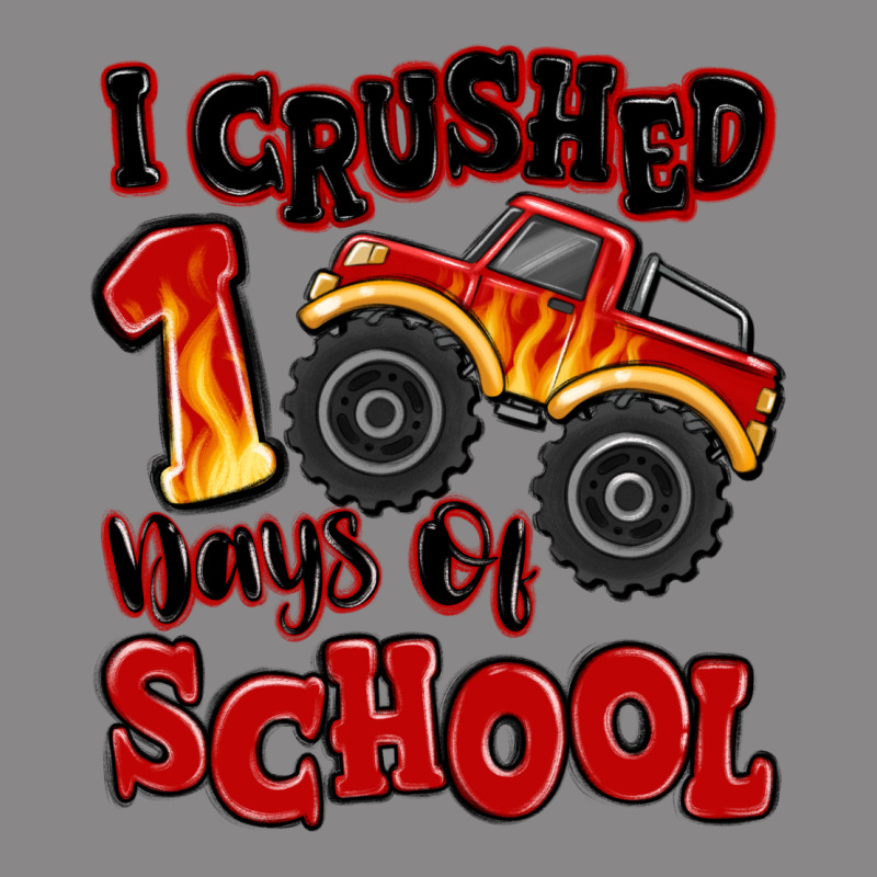 I Crushed 100 Days Of School Monster Truck Vintage Tee by MaliasSmallBusiness | Teevron