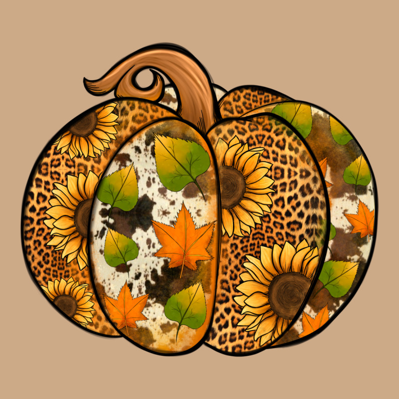 Leopard Cowhide Sunflower Pumpkin Vintage Hoodie by Jasminsmagicworld | Teevron