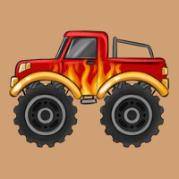Monster Truck With Flames Vintage Tee | Teevron