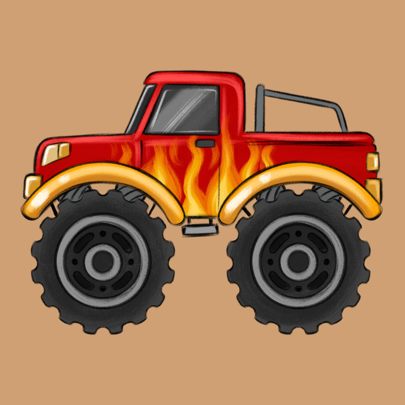 Monster Truck With Flames Vintage Tee by MaliasSmallBusiness | Teevron