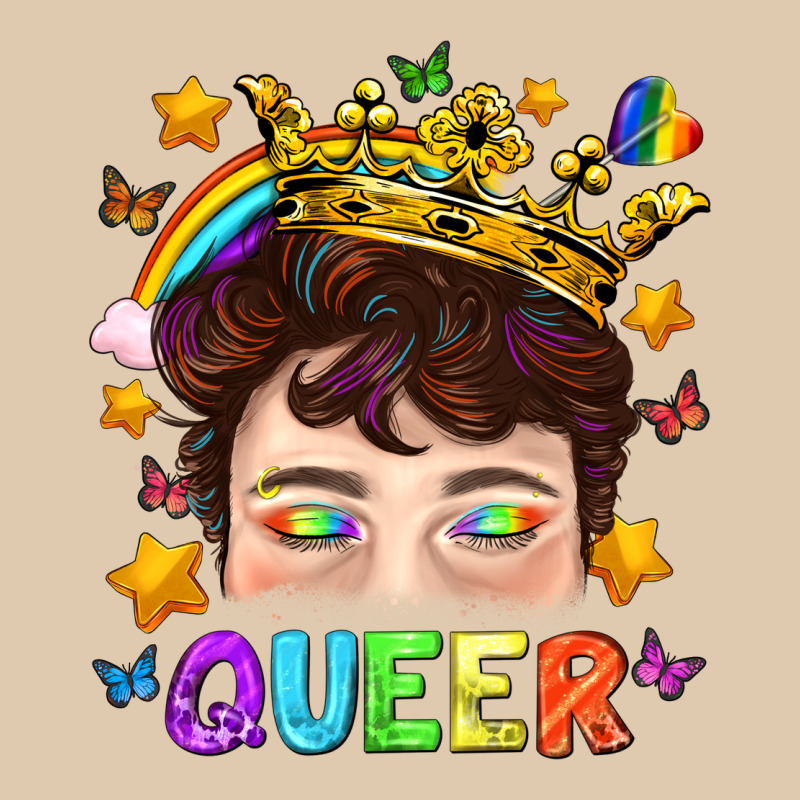 Lgbtq+ Queer Portrait With Crown And Rainbow Heavyweight Sweatshirt by BundleAndBundleShop | Teevron