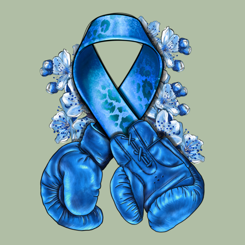 Blue Ribbon With Boxing Gloves Urban Heavy Tee by NancyCooperArtShop | Teevron