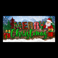 Merry Christmas With Santa Claus License Plate Ladies Tee | Teevron