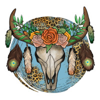 floral feather bull skull | Teevron