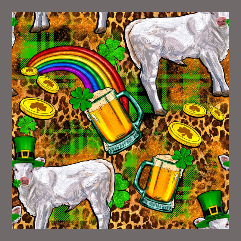 St. Patricks Cow With Rainbow And Beer Seamless Urban Hoodie by FaDigitalArtStudio | Teevron