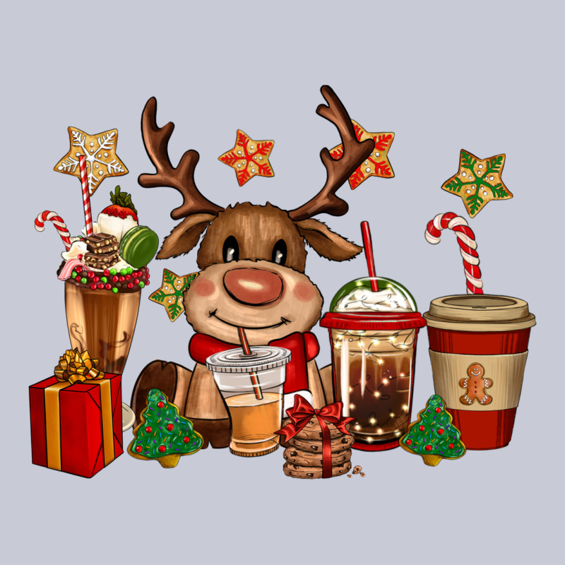 Reindeer Coffe Cups Christmas Heavyweight Hoodie by CowGirlArtShop | Teevron