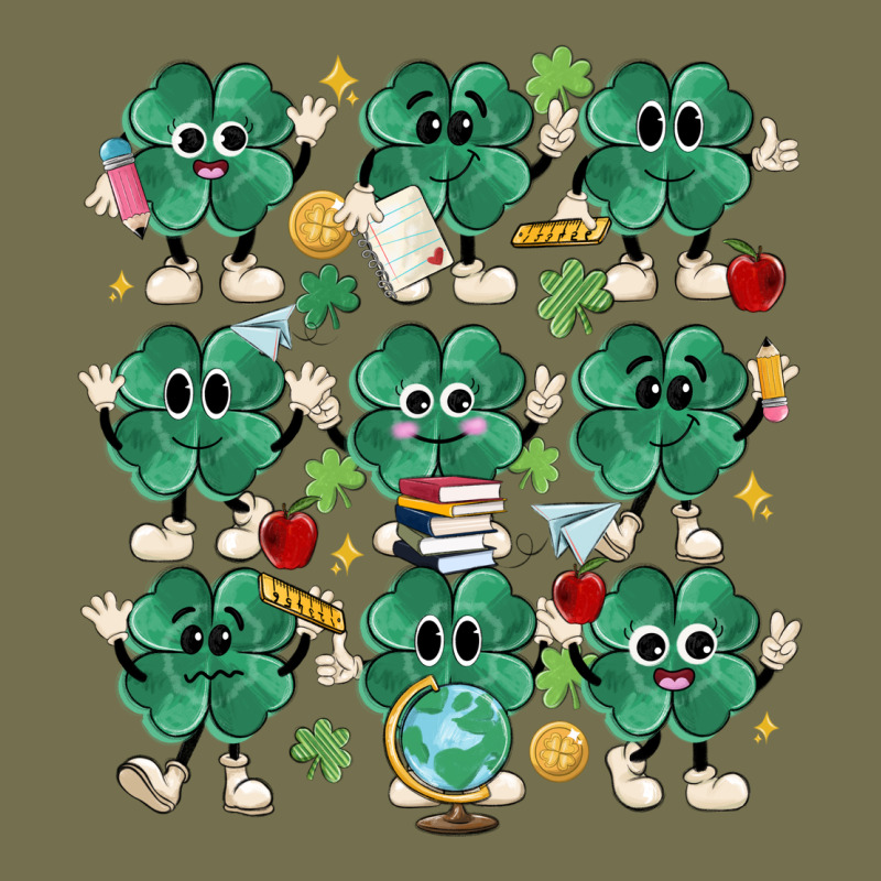 Teacher St Patrick Day Clovers Vintage Hoodie by MaliasSmallBusiness | Teevron
