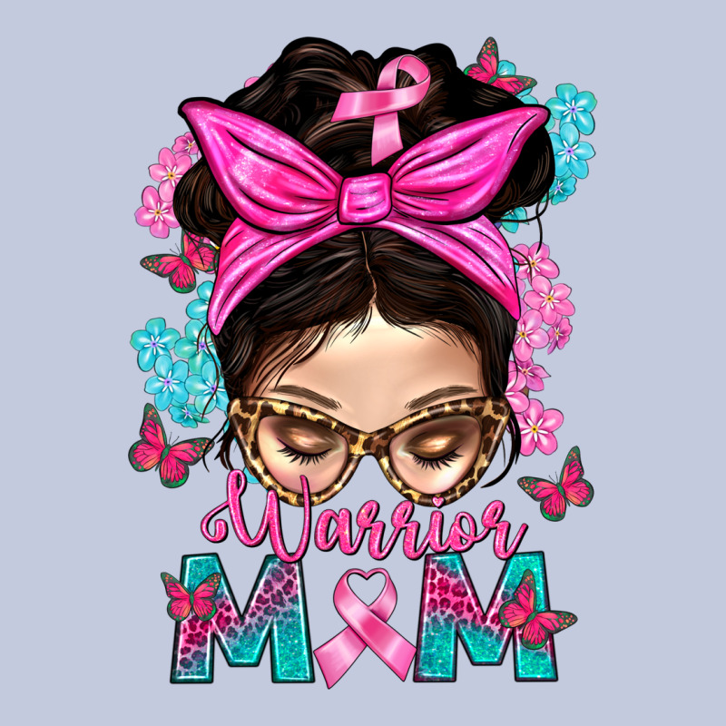 Warrior Mom Messy Bun With Flowers Long Sleeve Tee by BundleAndBundleShop | Teevron