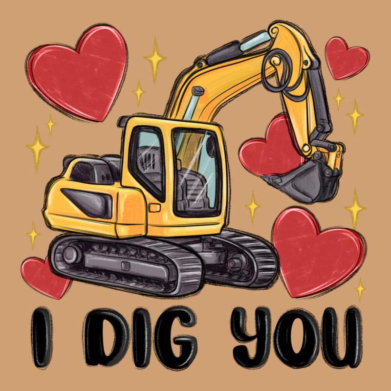 I Dig You Valentines Excavator Vintage Tee by MaliasSmallBusiness | Teevron