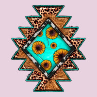 Aztec Leopard Turquoise Sunflower Ladies Tee | Teevron