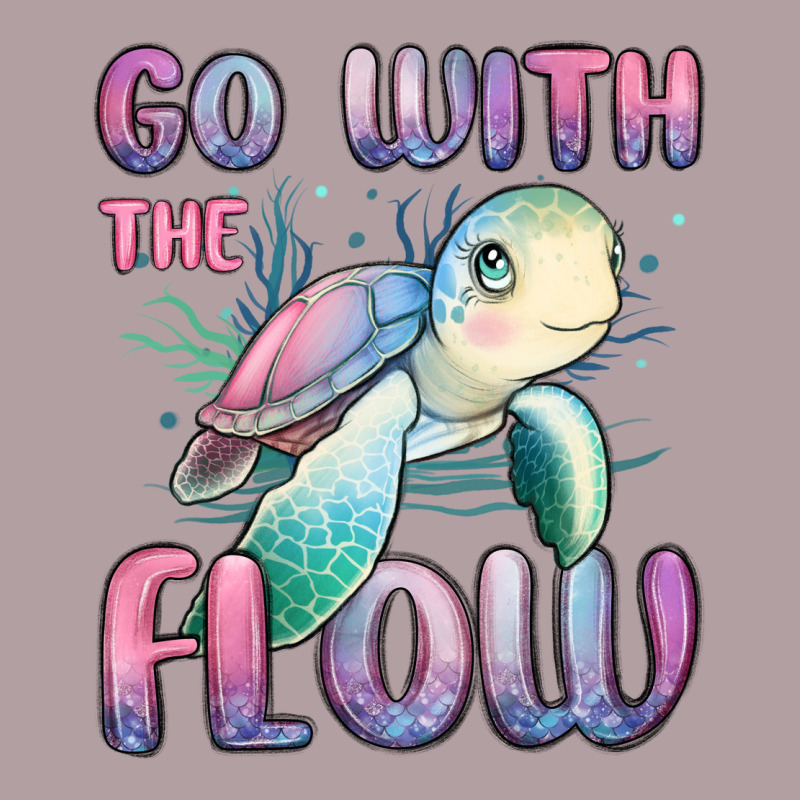 Go With Flow Turtle Vintage Hoodie by MaliasSmallBusiness | Teevron