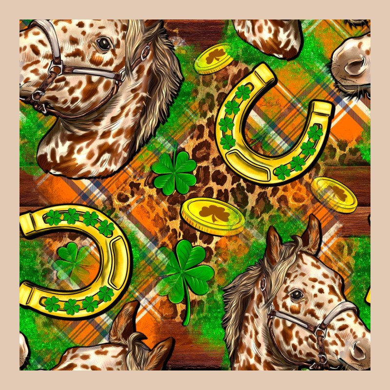 St. Patrick's Day Horse With Horseshoes Seamless Urban Hoodie by FaDigitalArtStudio | Teevron