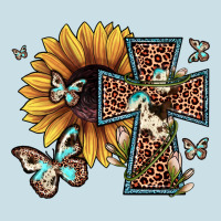 Leopard Cross Sunflower Butterfly Ladies Tee | Teevron