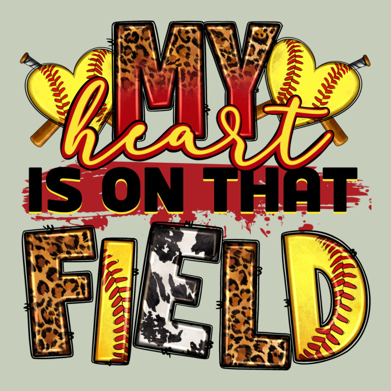 Softball My Heart Is On That Field Ladies Tee by RanaPortraitStore | Teevron