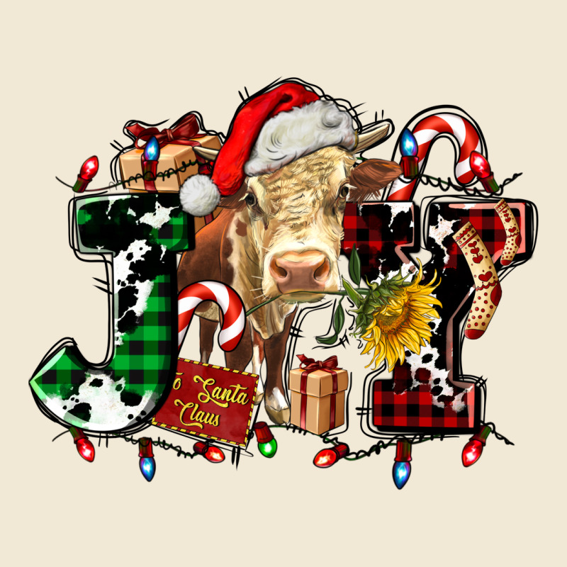 Joy And Cow Christmas Candies And Letters Premium Tee by AdoDesignShop | Teevron