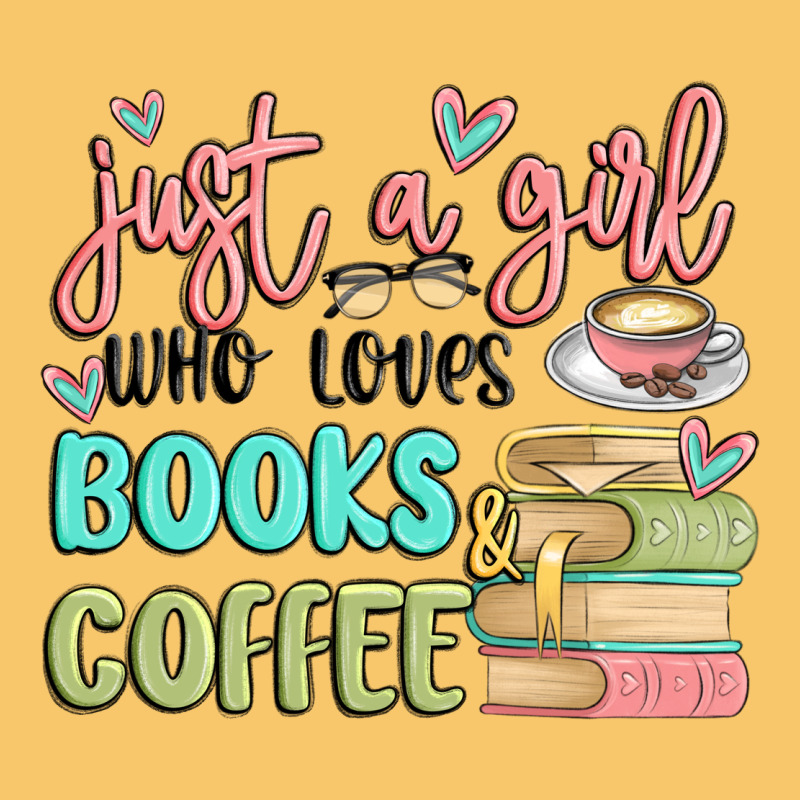Just A Girl Who Loves Books And Coffee Vintage Hoodie by MaliasSmallBusiness | Teevron