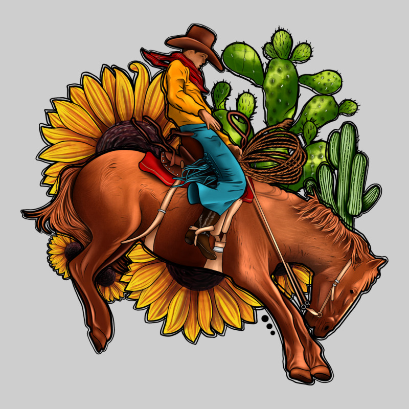 Rodeo Cowboy Sunflower Cactus Premium Tee by JahusDesignShop | Teevron