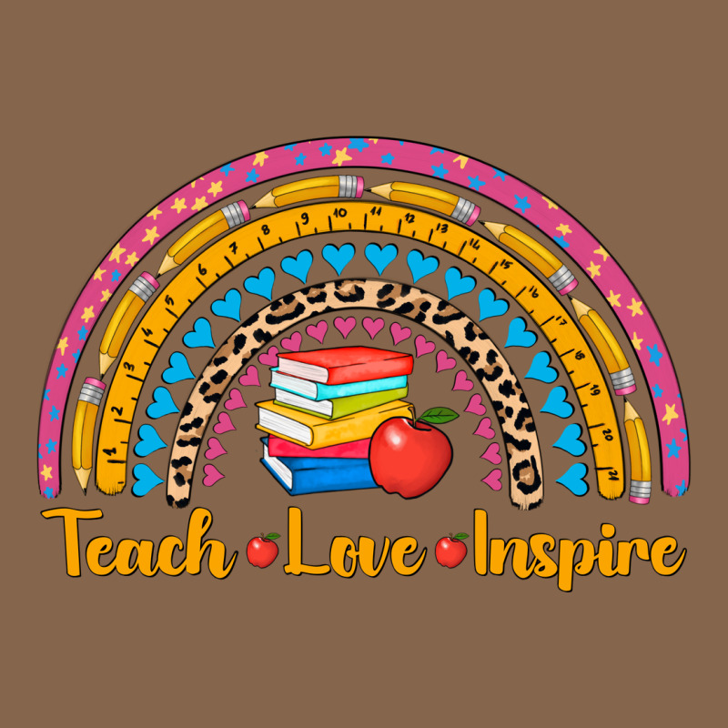 Back To School Rainbow Teach Love Inspire Premium Tee by AdoDesignShop | Teevron