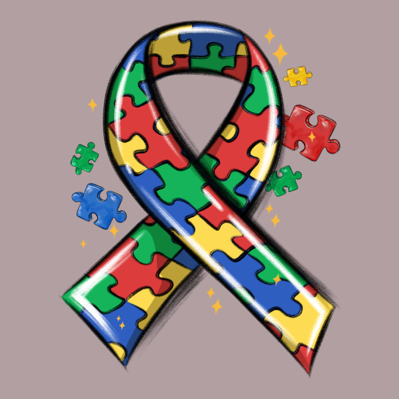 Autism Puzzle Ribbon Vintage Hoodie by MaliasSmallBusiness | Teevron