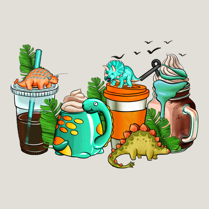 Dinosaur Coffee Cups Heavy Core Tee by AdoDesignShop | Teevron