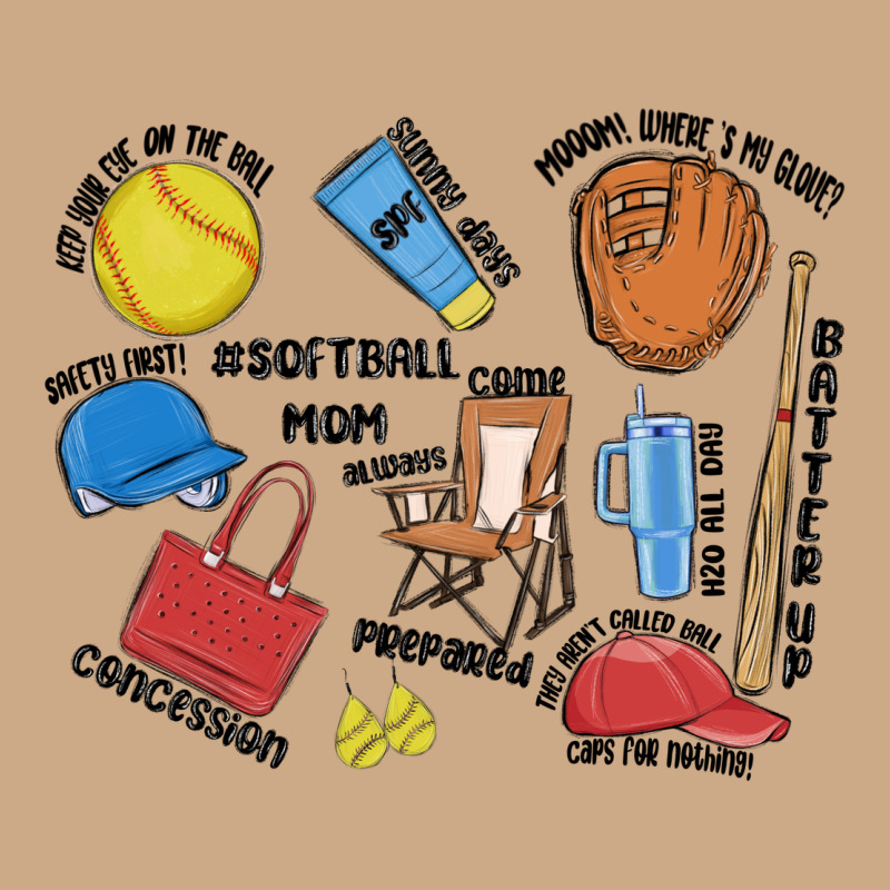 Softball Mom Vintage Hoodie by MaliasSmallBusiness | Teevron