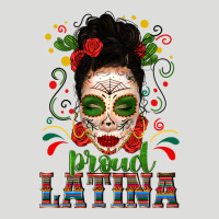 Proud Latina Skull Girl Messy Bun Zipper Hoodie | Teevron