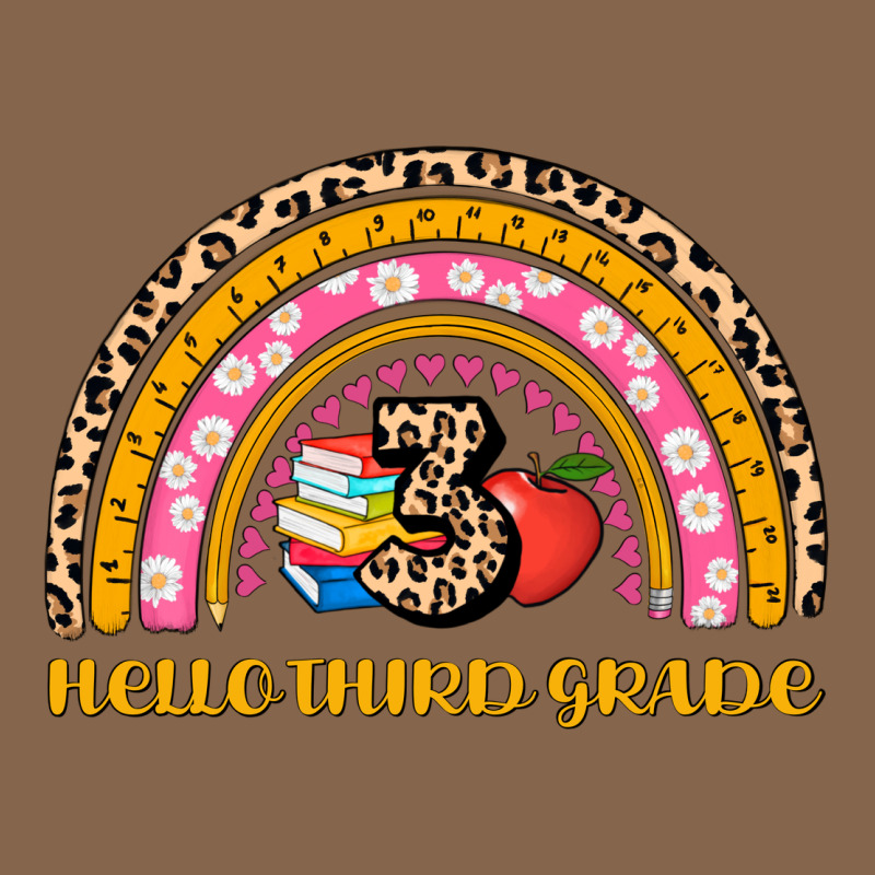 Back To School Rainbow Hello Third Grade Premium Tee by AdoDesignShop | Teevron