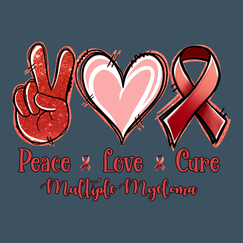 Peace Love Cure Multiple Myeloma Urban Heavy Tee by NancyCooperArtShop | Teevron